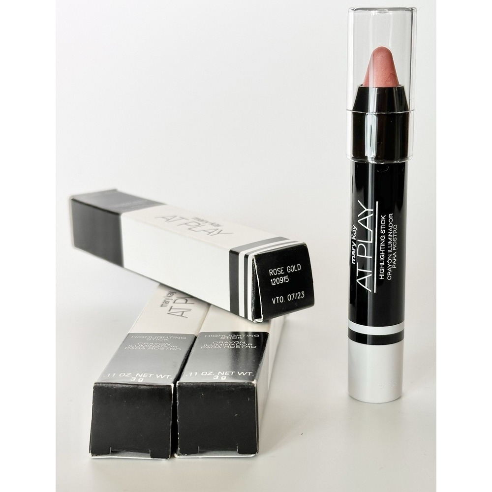 (3 Pack) Mary Kay At Play Highlighting Stick ROSE GOLD 120915 NEW IN BOX